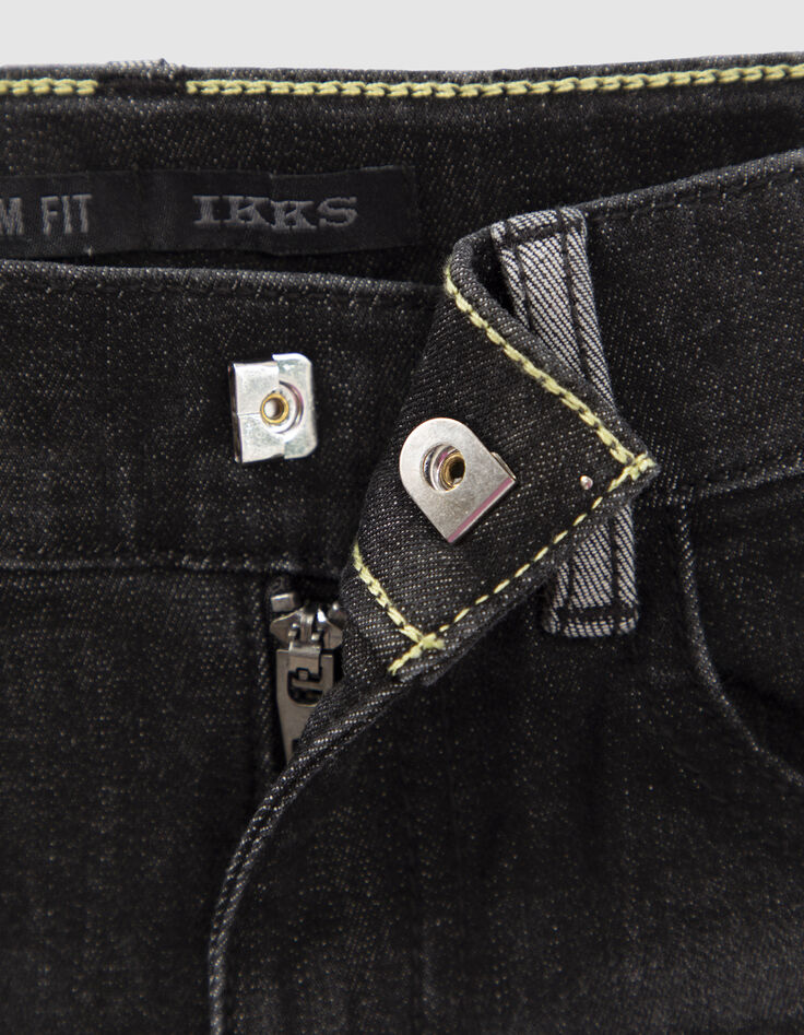 Boys’ grey super-resistant SLIM jeans with print-6