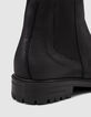 Botas chelsea cuero nobuck negro con muescas Homme-4