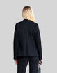 Women's black knit suit jacket-3