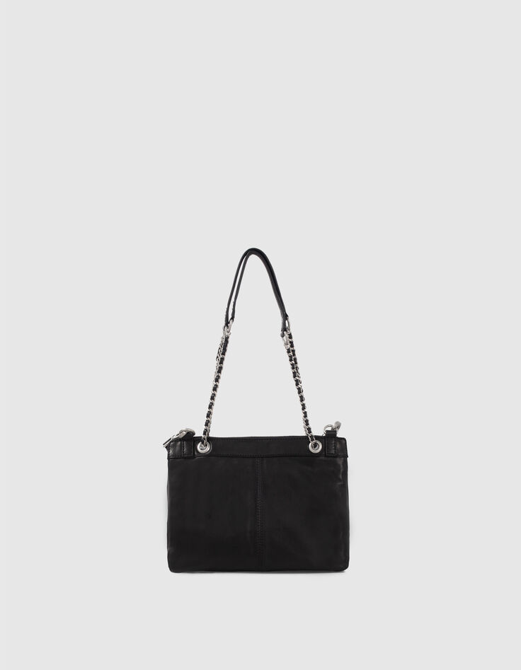 Sac pochette 1440 Reporter Rock noir cuir clouté Femme-3