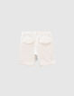 Boys’ white Bermudas with straps-2