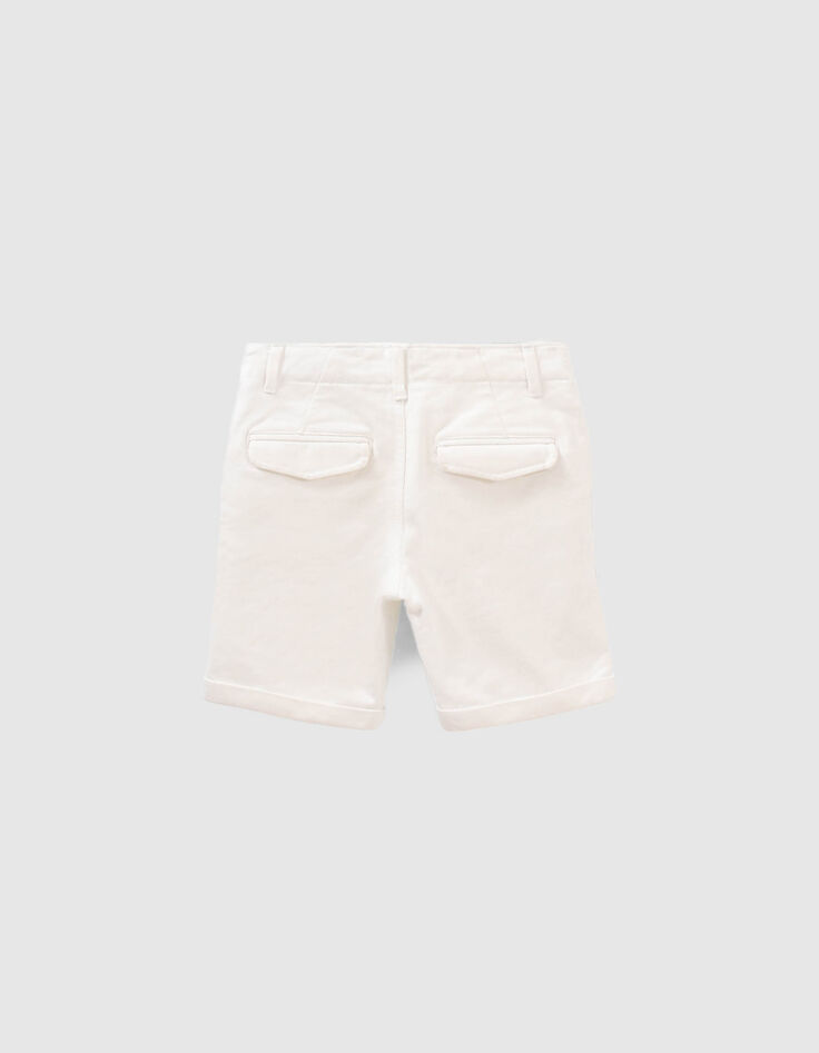 Boys’ white Bermudas with straps-2