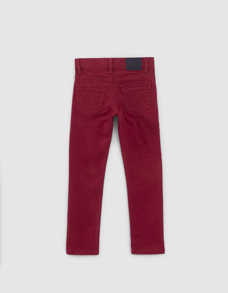 Donkerrode SLIM jeans geüpcycled jongens-3