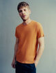 Men’s orange organic cotton Essential round-neck T-shirt-2