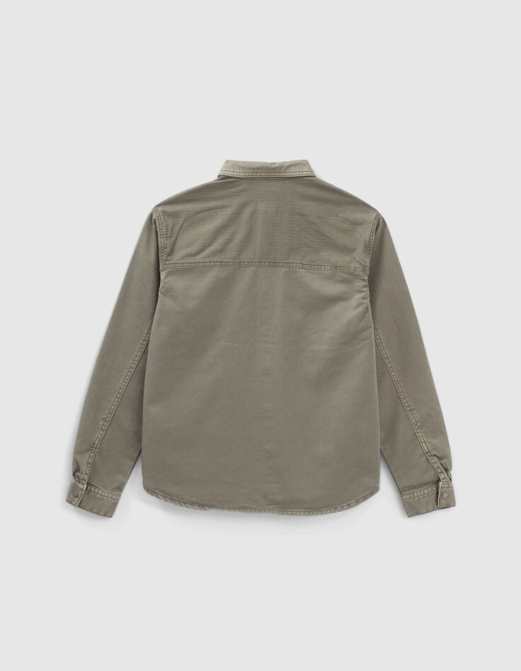 Khaki hemd, Taschen und Rücken mit Reliefeffekt-2