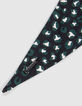 Girl's black leopard print chouchou-foulchie-3