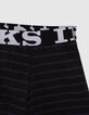 Boxers navy et rayures noires garçon -4