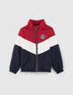 Boys’ 2-in-1 navy parka and colour block padded jacket-5