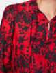 Blouse en viscose soie imprimé floral rock femme-5