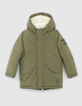 Khaki 3-in-1-Jungenparka mit Silver Wendebomberjacke-2