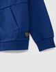 Blaue Jungensweatjacke mit Kapuze-6