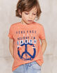 Boys’ Peace & Love terracotta T-shirt-1