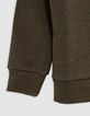 Sweat khaki typo punch needle effect boy-6