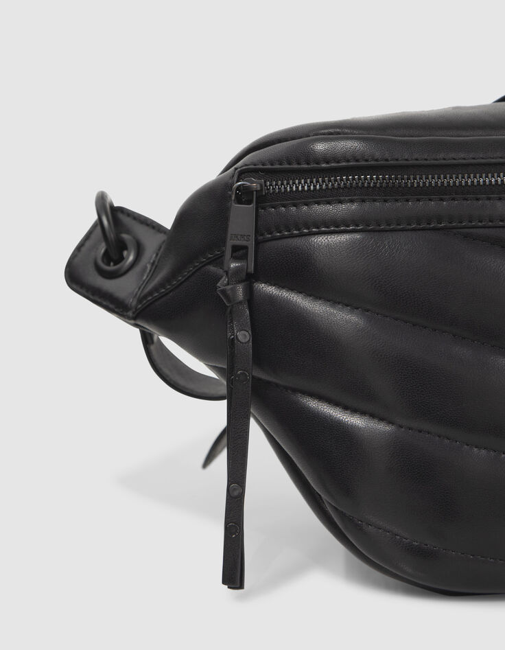 Women’s black leather 1440 PUFFY waist bag-4