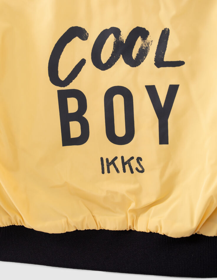 Baby boys’ yellow rubber windcheater with print on back-5