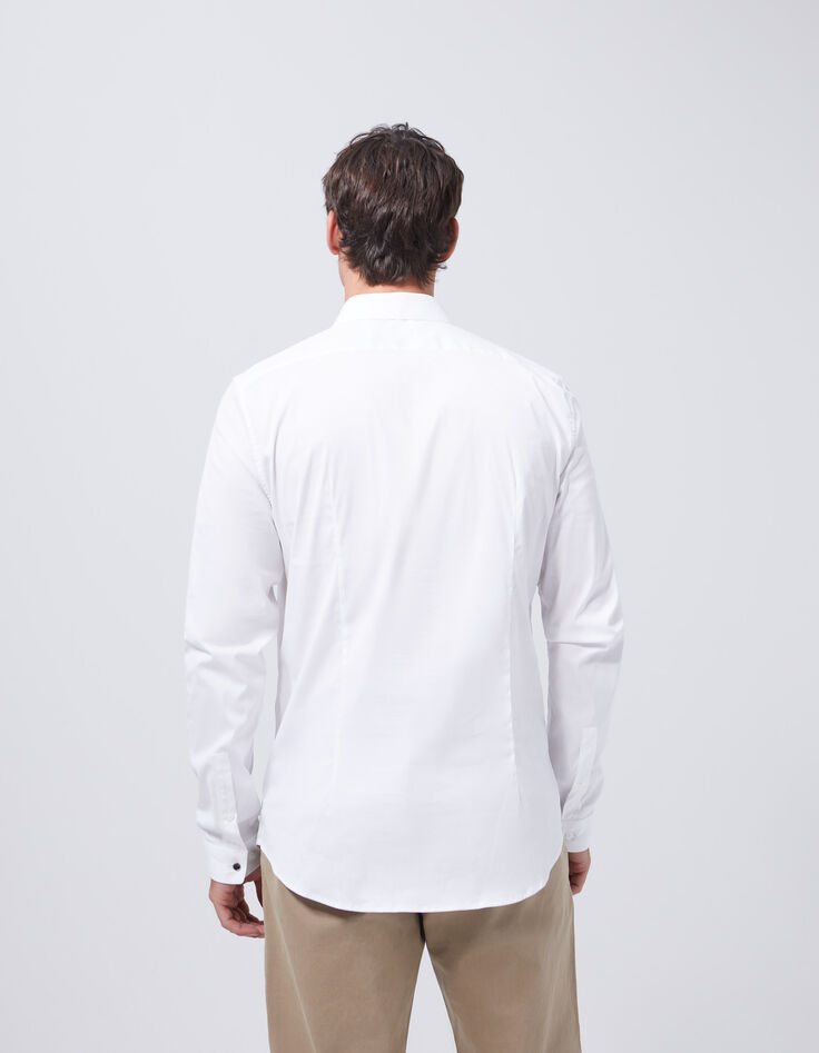 Wit SLIM fit overhemd voor heren EASY CARE-8