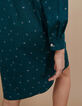 Vestido duck green cremallera estampado letras I.Code-5