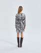 Pure Edition-Women’s ecru zebra print dress-3