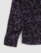 Camisa violeta y negra LENZING™ ECOVERO™ flores niño-7