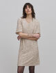 Sequin-embroidered champagne dress for women-4