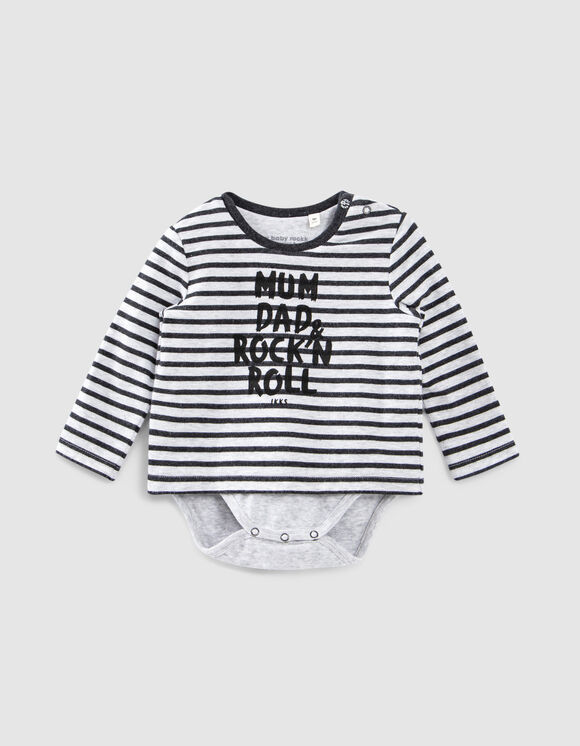 Baby’s putty marl organic cotton bodysuit