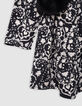 Girl's 2-in-1 black rock floral dress and soft gilet-6