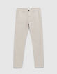 Pantalon chino SLIM mastic Homme-7