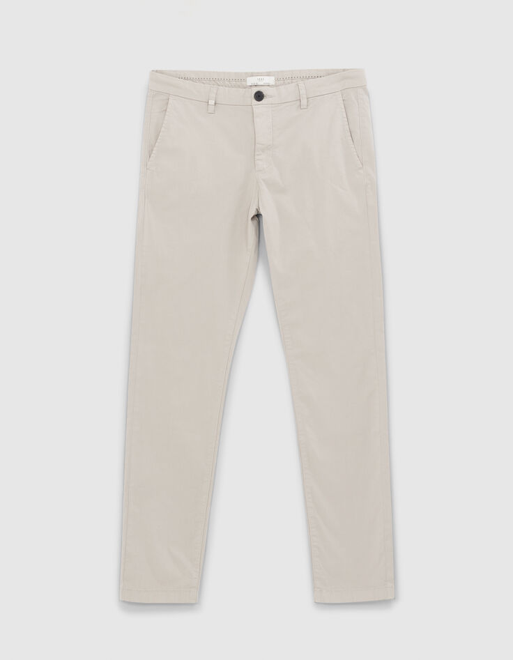 Pantalon chino SLIM mastic Homme-7