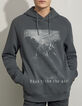 Men’s black rock engraving image hoodie-1