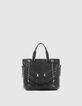 Zwarte leren shopper 1440 Rock met studs Dames-4