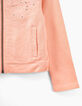 Girls’ peach embroidered sweatshirt fabric cardi-jacket-3