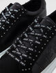 Women’s black studded IKKS logo leather trainers-4