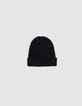 Girl's black sequined knit hat-3