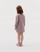 Robe sweat lilas découpes placées fille-3