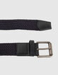 Men’s dark navy woven belt-4