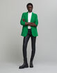 Women's green recycled polyester suit jacket-1