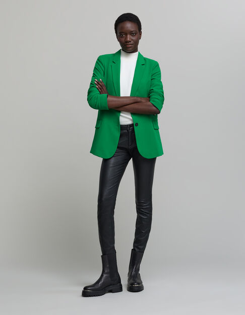 Women's green recycled polyester suit jacket - IKKS