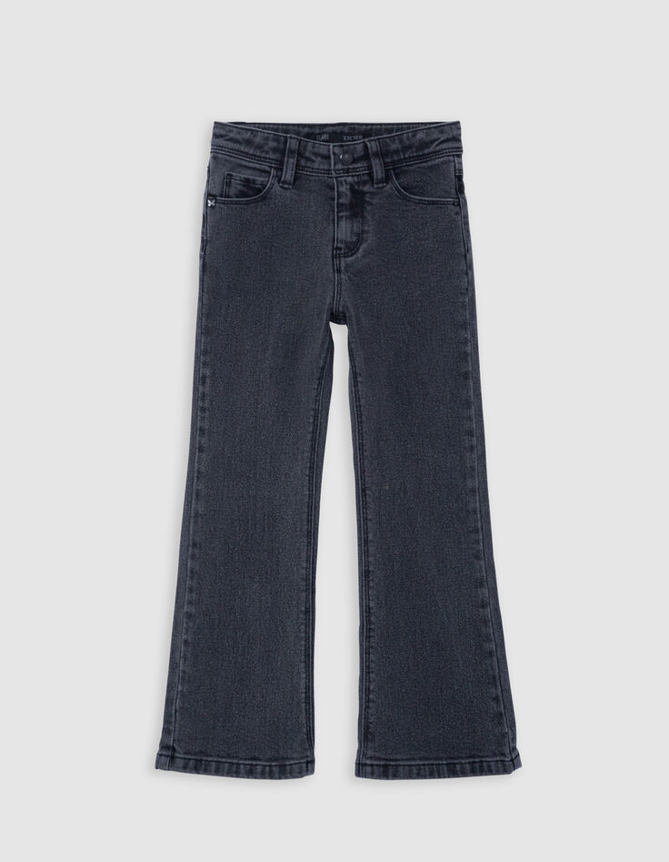 Girls' dark grey FLARE jeans-4