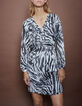 Pure Edition-Women’s ecru zebra print dress-1