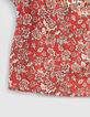Rood T-shirt bloemenprint babymeisjes-6