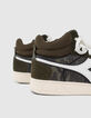 Baskets Mixtes kaki et camouflage en cuir IKKS X DIADORA-6