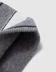 Boys’ grey slogan jacquard knit snood-4