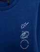 Boy's blue organic cotton T-shirt, K-comet logo on back-8