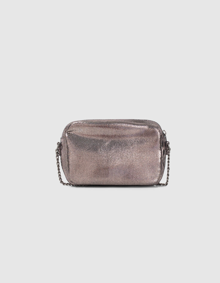 Graue Metallic-Mädchenhandtasche-3