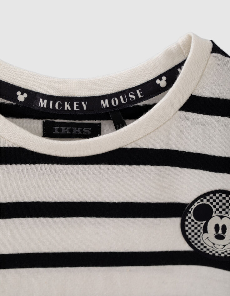 Camiseta blanca raya negra IKKS - MICKEY-3