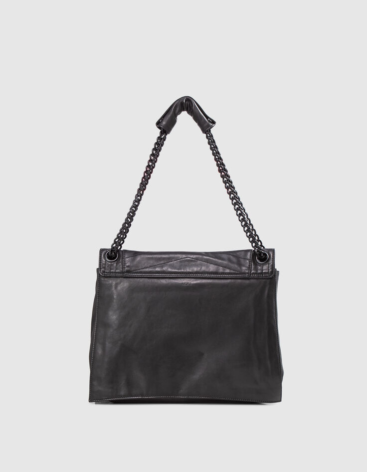 Sac THE 1. noir cuir matelassé Taille XL Femme-3