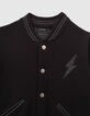 Boys’ black jacquard fabric bomber-style cardigan-3