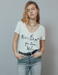 Women’s ecru organic slub cotton slogan T-shirt-1