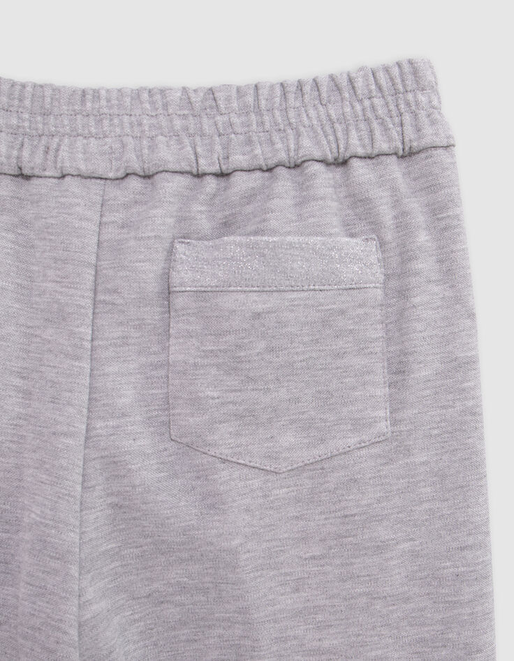 Jogging large gris coutures fixes et bas zippés fille-8