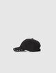 Casquette noire en velours cloutée Femme-5